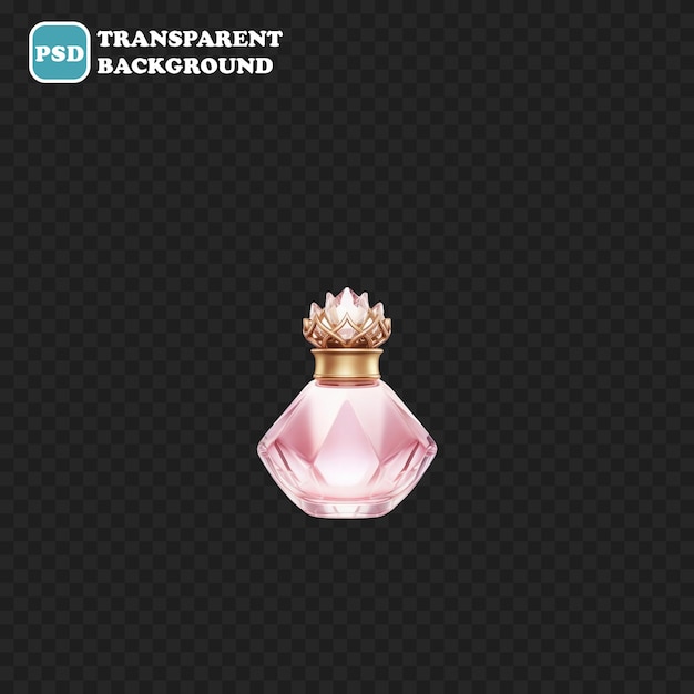 PSD icône de parfum isolée illustration de rendu 3d