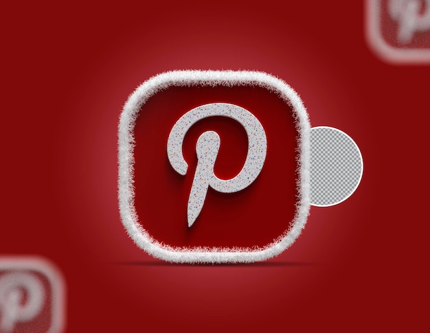 Icône Pinterest De Médias Sociaux 3d