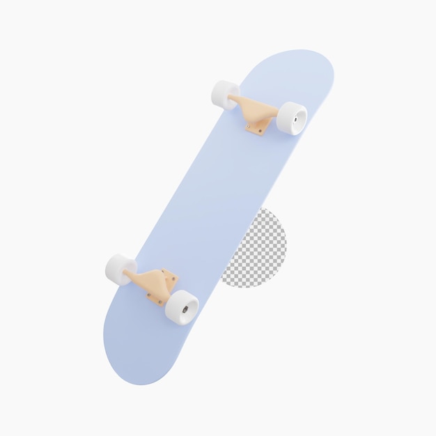 icône de planche à roulettes rendu 3d