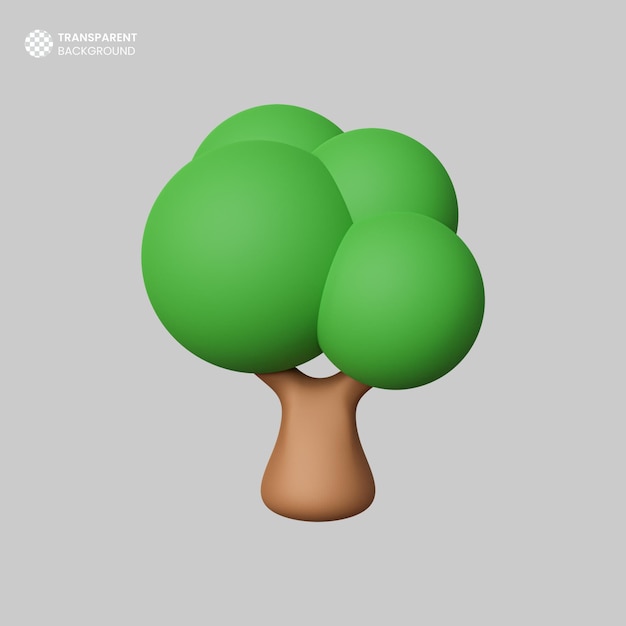 Icône De Plante De Rendu 3d Isolé