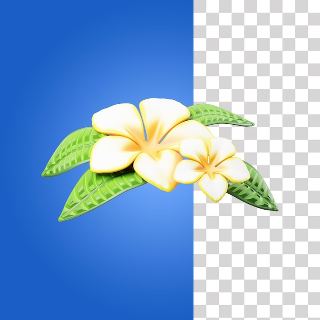 PSD Ícone plumeria 3d