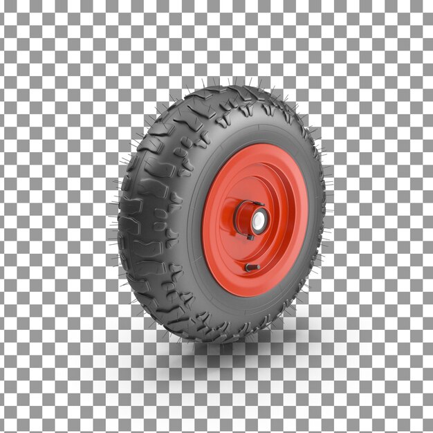 Icône de pneu PSD 3D sur fond isolé et transparent