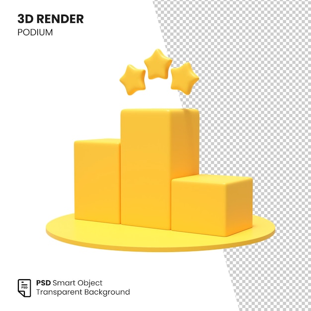 Icône De Podium De Rendu 3d