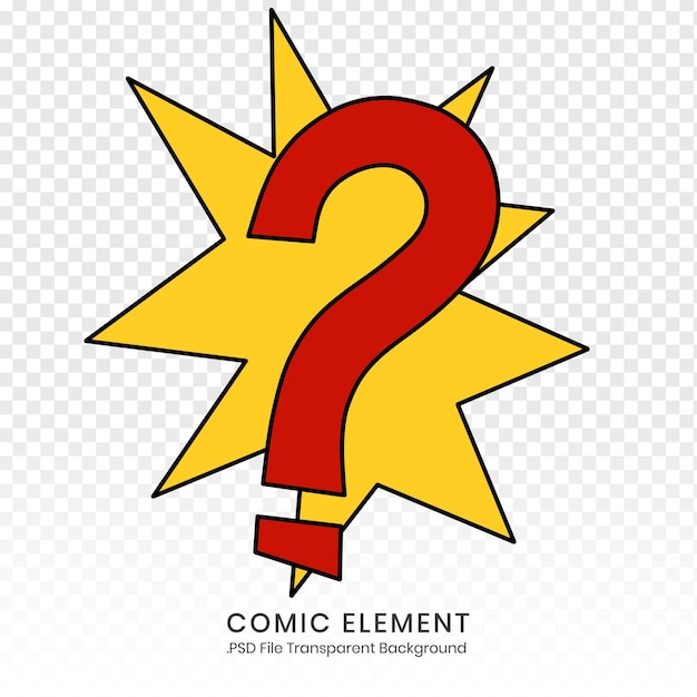 Icône de point d'interrogation de style comique