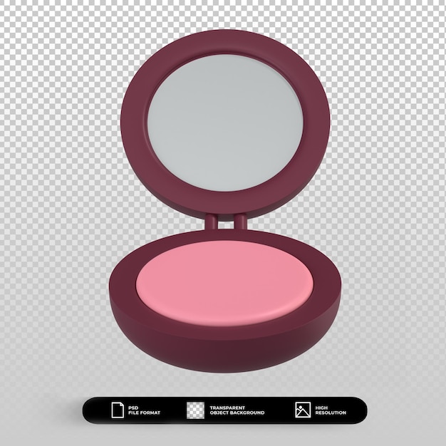 Icône de poudre de fond de teint cosmétique de rendu 3d