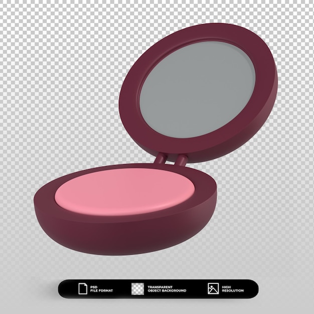 Icône de poudre de fond de teint cosmétique de rendu 3d