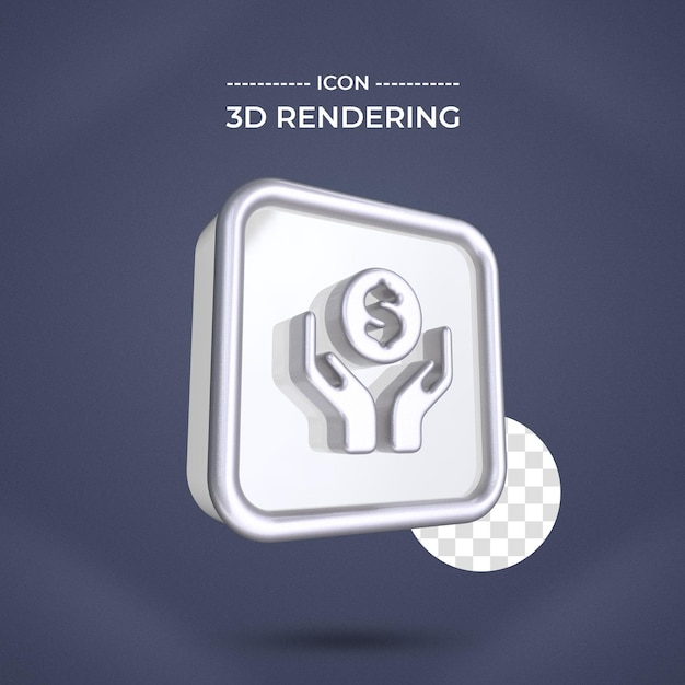 PSD icône de prêt rendu 3d fond transparent