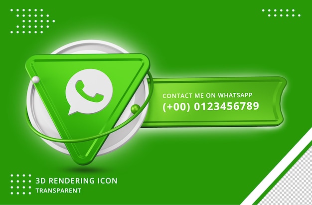 Icône de profil Whatsapp en rendu 3d