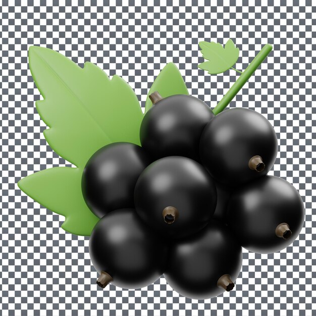 PSD Ícone psd 3d blackberry em fundo isolado e transparente