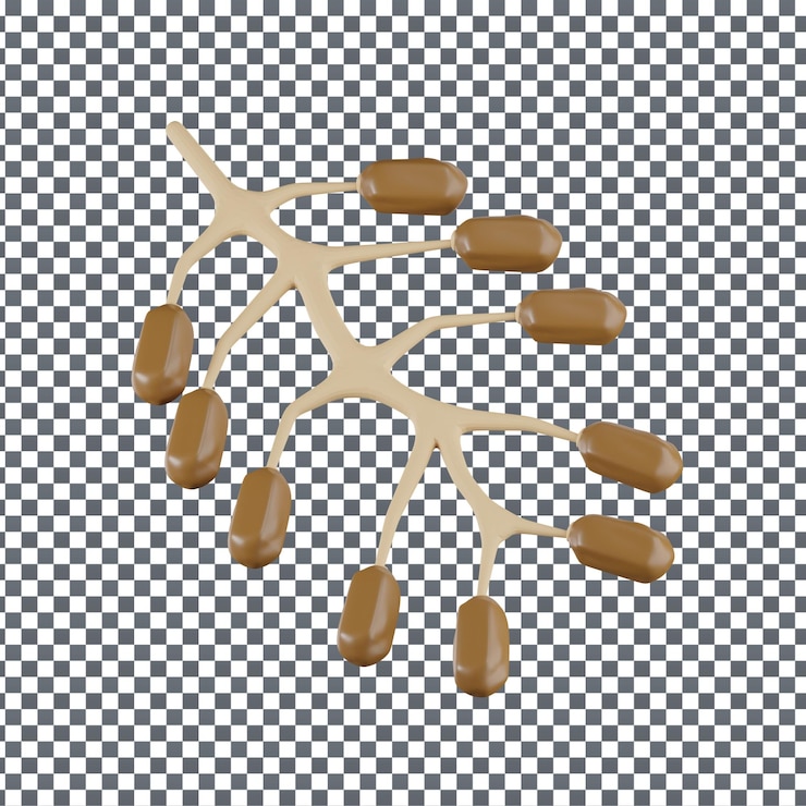 PSD ícone psd 3d kurma em fundo isolado e transparente