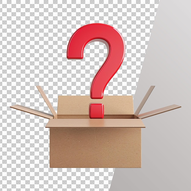Icône de question 3D isolée sur un fichier PSD à fond transparent