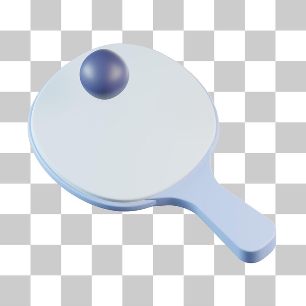 PSD icône de raquette de tennis en 3d