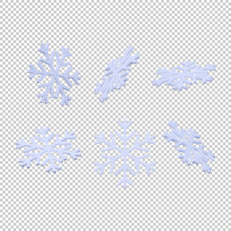 Ícone realista de neve de Natal 3d isolado
