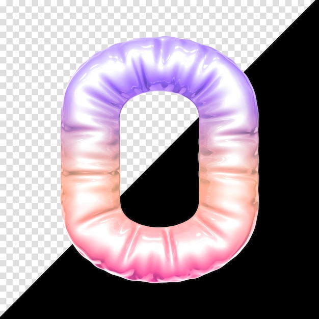 icône réaliste de l'alphabet ballon isolé