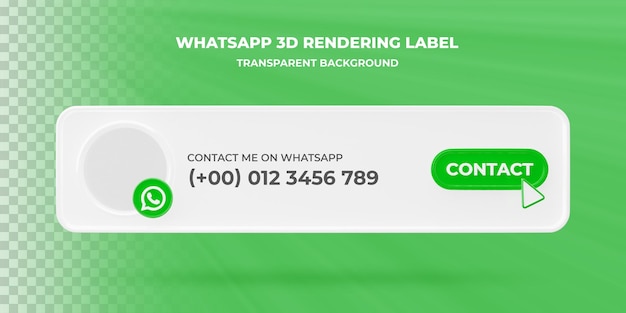 Icône Recherche Bannière Bannière Rendu 3d Whatsapp Isolé