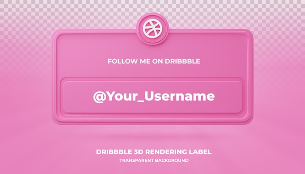 Icône Recherche Bannière Dribbble Bannière Rendu 3d Isolé