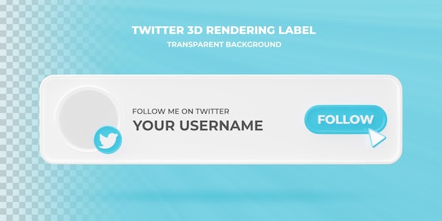 Icône Recherche Bannière Twitter Bannière Rendu 3d Isolé