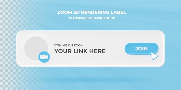 Icône Recherche Bannière Zoom Bannière Rendu 3d Isolé
