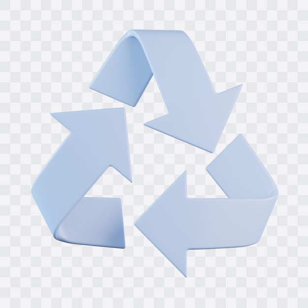Icône de recyclage 3D