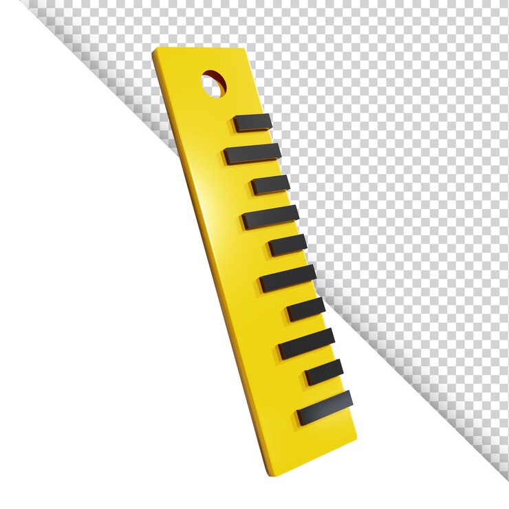PSD icône de règle illustration de rendu 3d