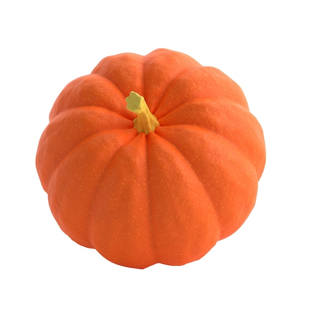 Icône de rendement de citrouille réaliste en orange 3D dans le style de dessin animé Elément de conception pour le jour de Thanksgiving Illustration de vacances d'automne transparente