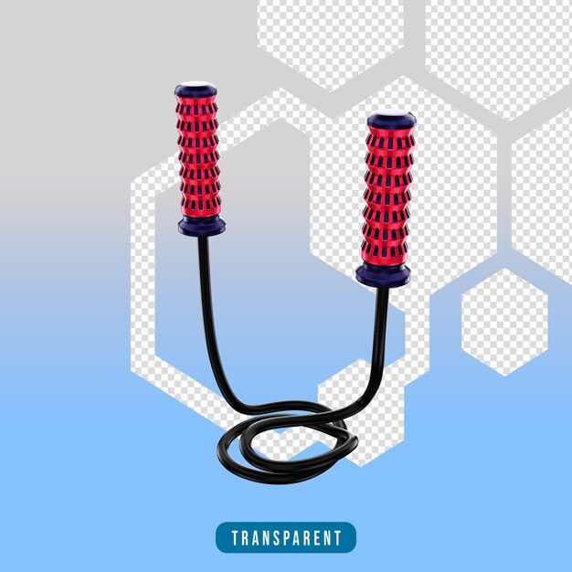 PSD icône de rendu 3d équipement de gym corde à sauter