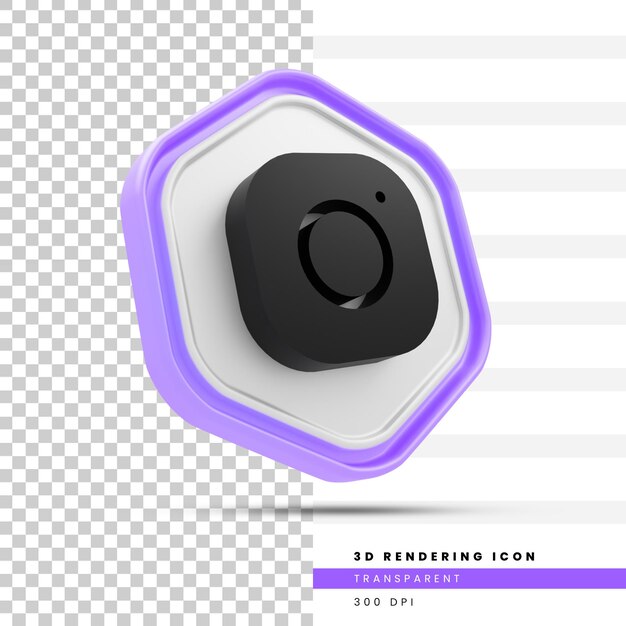Icône De Rendu 3d Instagram