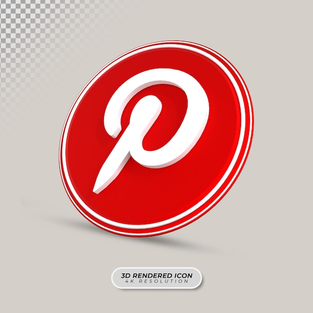 Icône De Rendu 3d Pinterest