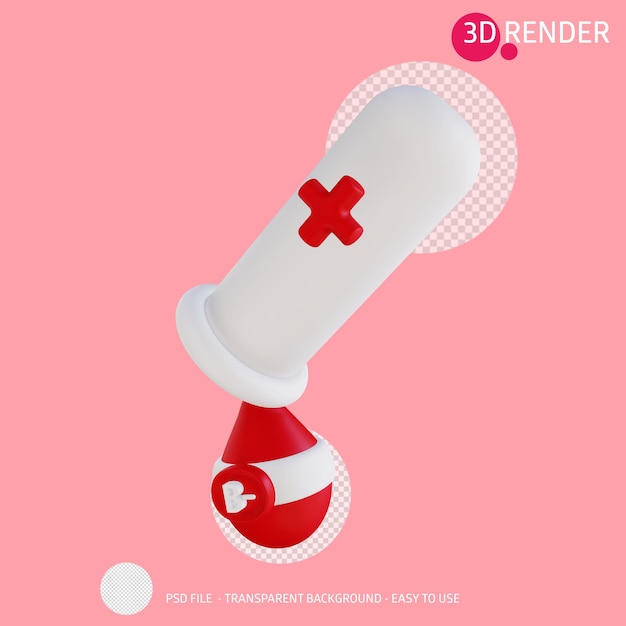 L'icône de rendu 3d sang typr
