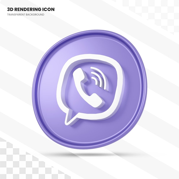 Icône De Rendu 3d Viber