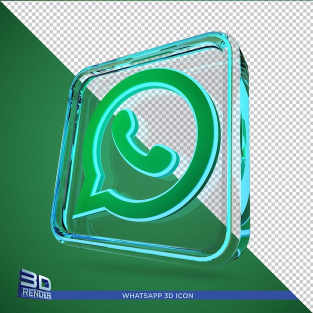 Icône De Rendu 3d Whatsapp Isolé