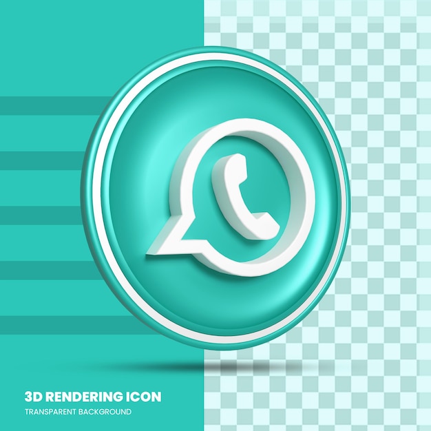 PSD icône de rendu 3d whatsapp