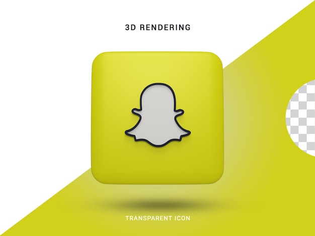 Icône De Rendu Des Médias Sociaux Snapchat 3d Pour La Composition