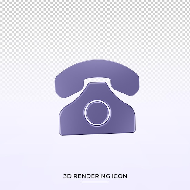 PSD icône de rendu téléphonique 3d