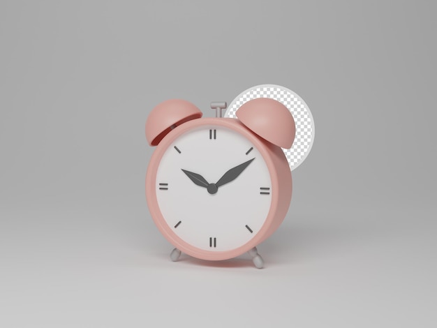 Icône de réveil 3D isolé avec fond transparent