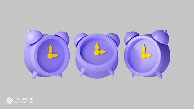 PSD icône de réveil 3d isolé