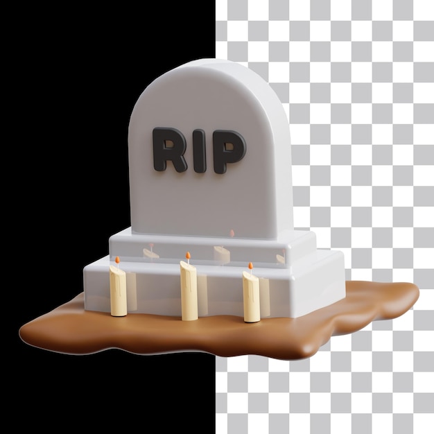 PSD icône rip 3d d'halloween