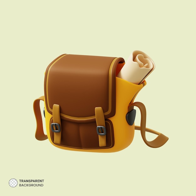 PSD icône de sac mailman rendu 3d isolé illustration