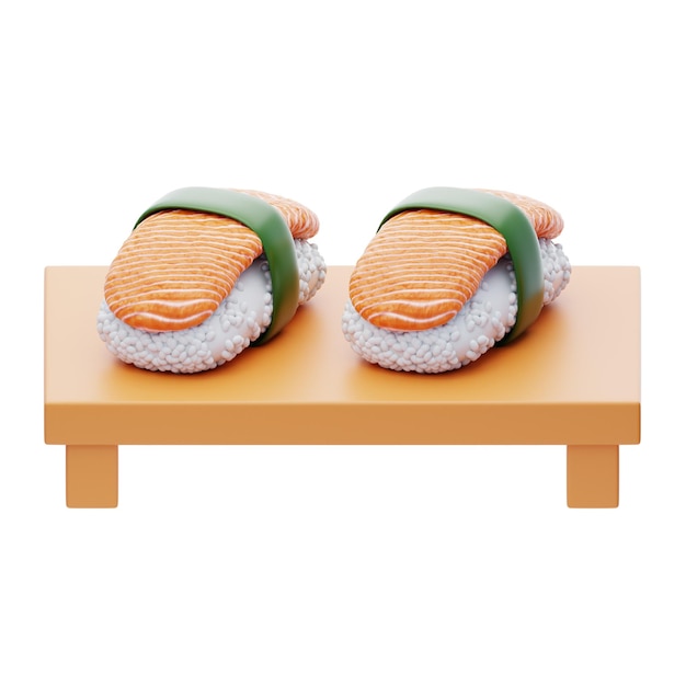 PSD l'icône de sashimi en 3d