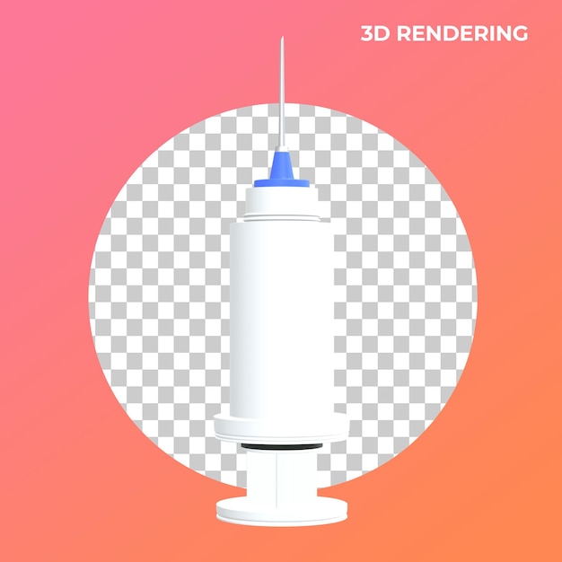 PSD icône de seringue 3d psd premium