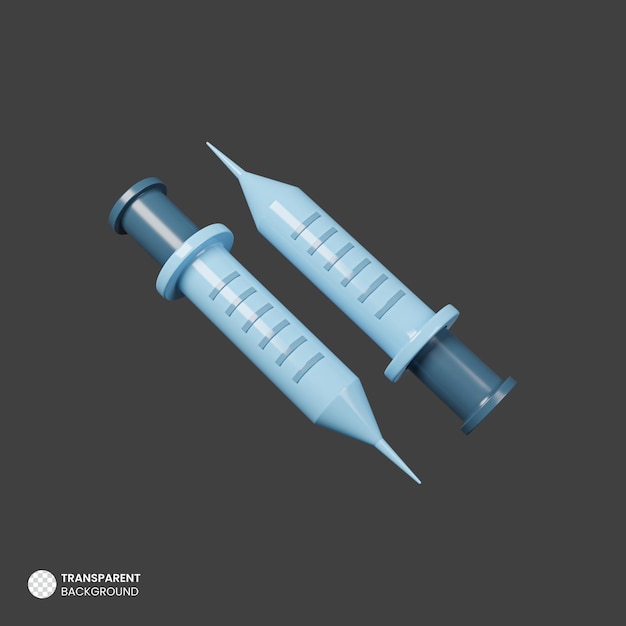 Icône de seringue d'injection 3d isolée