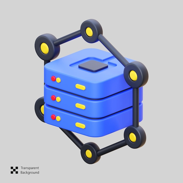 icône de serveurs de données 3D