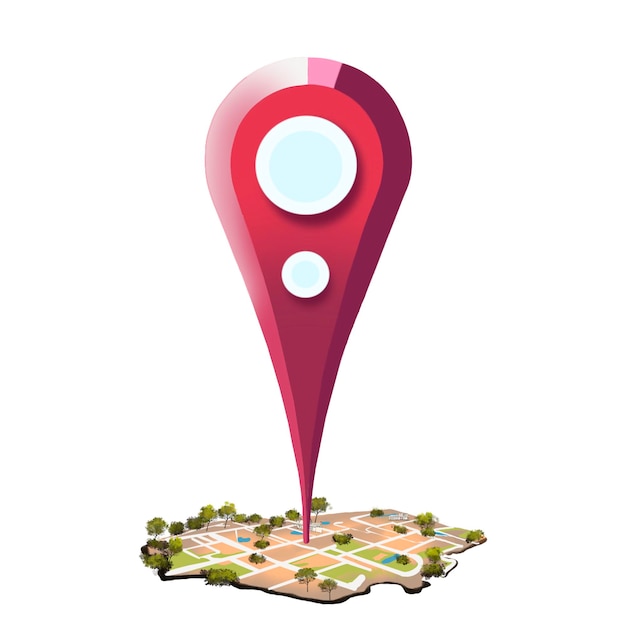 Icône de signe de localisation de la carte