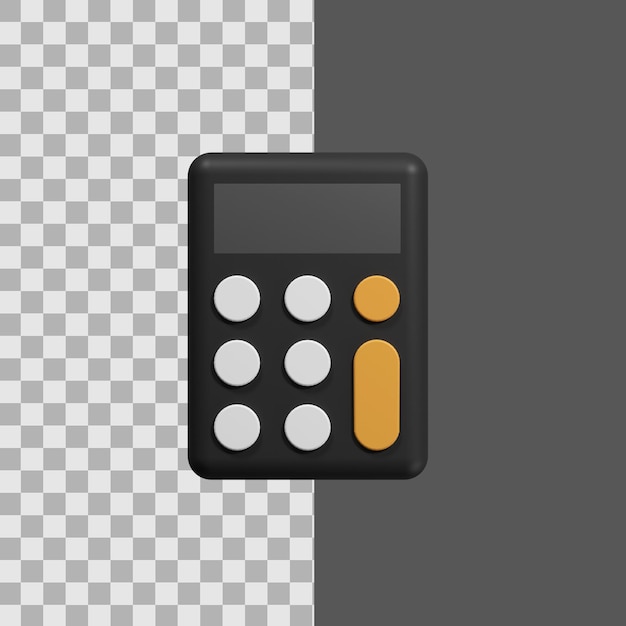 PSD icône simple de la calculatrice 3d