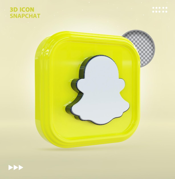 Icône Snapchat concept 3d