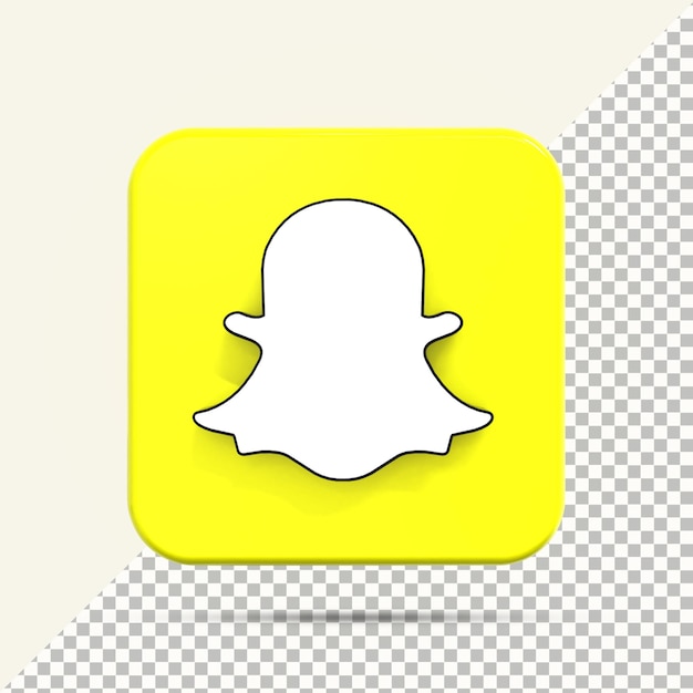 Icône Snapchat Dans Le Rendu 3d Pour La Composition