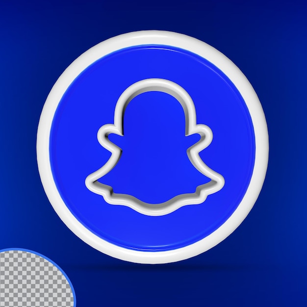 Ícone snapchat estilo moderno cor azul do círculo