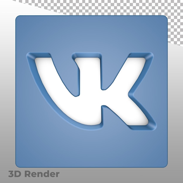 Ícone social de renderização 3d