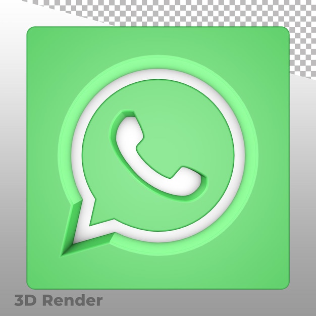 Ícone social de renderização 3d