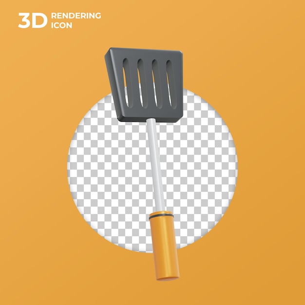 PSD icône de spatule de cuisine 3d psd premium
